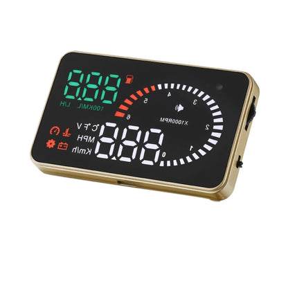 X6 3.5 นิ้วรถยนต์ OBDII / EUOBD HUD ติดตั้งบนรถ Head Up Display ระบบรักษาความปลอดภัย, รองรับความเร็วและอุณหภูมิของน้ำ & สัญญาณเตือนความเร็ว & การใช้เชื้อเพลิง & แรงดันแบตเตอรี่ ฯลฯ, X6