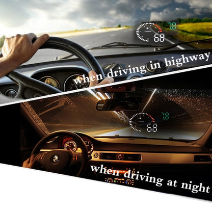 X6 3.5 นิ้วรถยนต์ OBDII / EUOBD HUD ติดตั้งบนรถ Head Up Display ระบบรักษาความปลอดภัย, รองรับความเร็วและอุณหภูมิของน้ำ & สัญญาณเตือนความเร็ว & การใช้เชื้อเพลิง & แรงดันแบตเตอรี่ ฯลฯ, X6