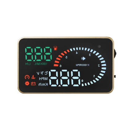 X6 3.5 นิ้วรถยนต์ OBDII / EUOBD HUD ติดตั้งบนรถ Head Up Display ระบบรักษาความปลอดภัย, รองรับความเร็วและอุณหภูมิของน้ำ & สัญญาณเตือนความเร็ว & การใช้เชื้อเพลิง & แรงดันแบตเตอรี่ ฯลฯ, X6