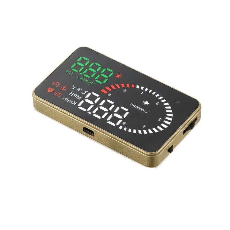 X6 3.5 นิ้วรถยนต์ OBDII / EUOBD HUD ติดตั้งบนรถ Head Up Display ระบบรักษาความปลอดภัย, รองรับความเร็วและอุณหภูมิของน้ำ & สัญญาณเตือนความเร็ว & การใช้เชื้อเพลิง & แรงดันแบตเตอรี่ ฯลฯ, X6