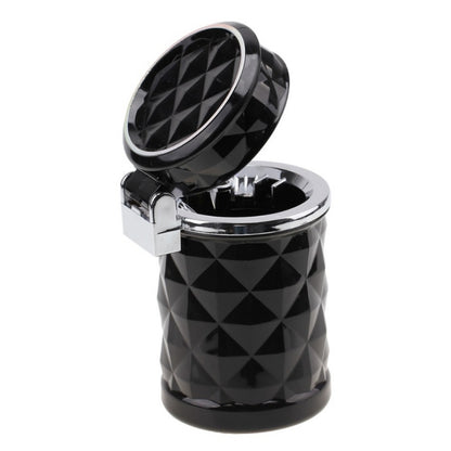 ที่เขี่ยบุหรี่รถยนต์ Diamond Facets พร้อมไฟ LED, with LED Light(Black), with LED Light(White)