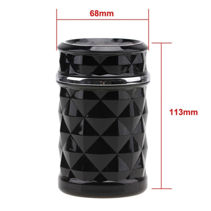 ที่เขี่ยบุหรี่รถยนต์ Diamond Facets พร้อมไฟ LED, with LED Light(Black), with LED Light(White)