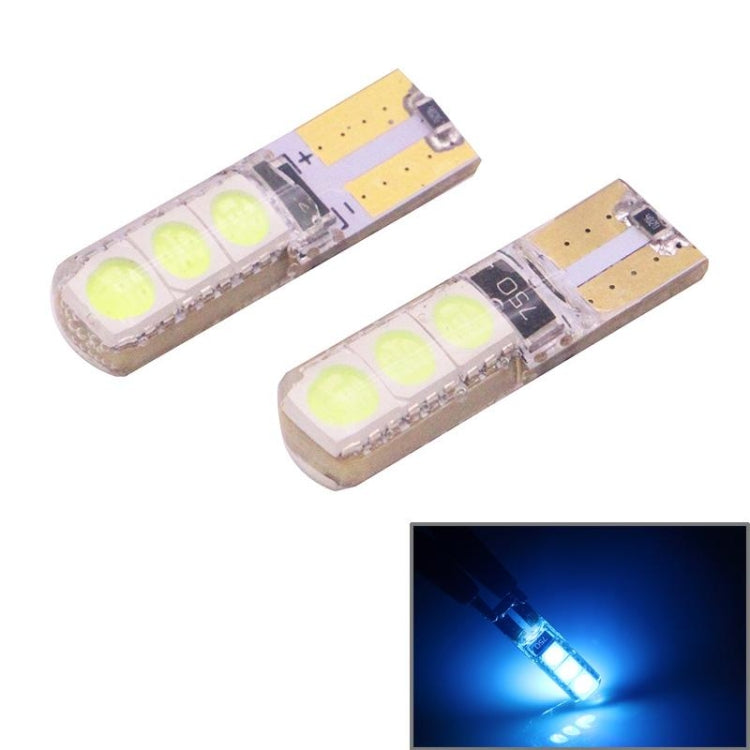 2 ชิ้น T10 2W 120-140LM 6 LED น้ำแข็งสีฟ้า 5050 ไฟเบรก LED สำหรับยานพาหนะ DC12V, 6 5050 LEDs, 6 LED 5050 LEDs, 6  5050 LEDs