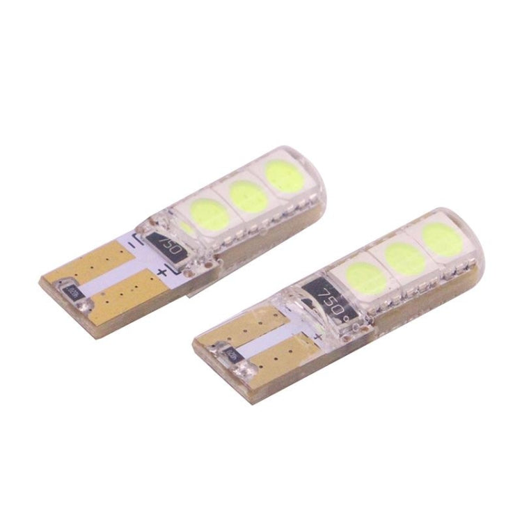 2 ชิ้น T10 2W 120-140LM 6 LED น้ำแข็งสีฟ้า 5050 ไฟเบรก LED สำหรับยานพาหนะ DC12V, 6 5050 LEDs, 6 LED 5050 LEDs, 6  5050 LEDs