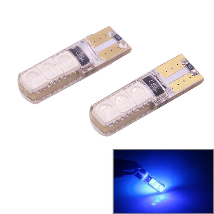 2 ชิ้น T10 2W 120-140LM 6 LED น้ำแข็งสีฟ้า 5050 ไฟเบรก LED สำหรับยานพาหนะ DC12V, 6 5050 LEDs, 6 LED 5050 LEDs, 6  5050 LEDs