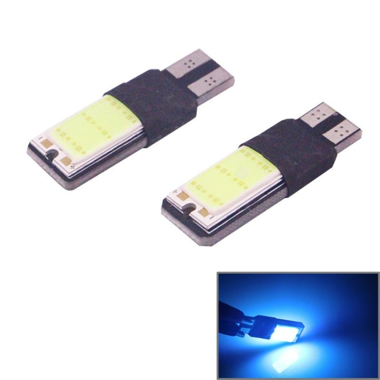 2 ชิ้น T10 3W 160-180LM 2 LED น้ำแข็งสีฟ้าซัง LED ถอดรหัสรถโคมไฟกวาดล้าง, DC12V, 2 LED COB LEDs, COB LEDs