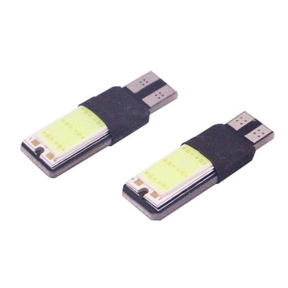 2 ชิ้น T10 3W 160-180LM 2 LED น้ำแข็งสีฟ้าซัง LED ถอดรหัสรถโคมไฟกวาดล้าง, DC12V, 2 LED COB LEDs, COB LEDs