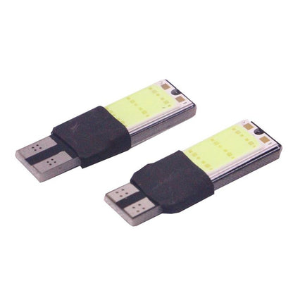 2 ชิ้น T10 3W 160-180LM 2 LED น้ำแข็งสีฟ้าซัง LED ถอดรหัสรถโคมไฟกวาดล้าง, DC12V, 2 LED COB LEDs, COB LEDs