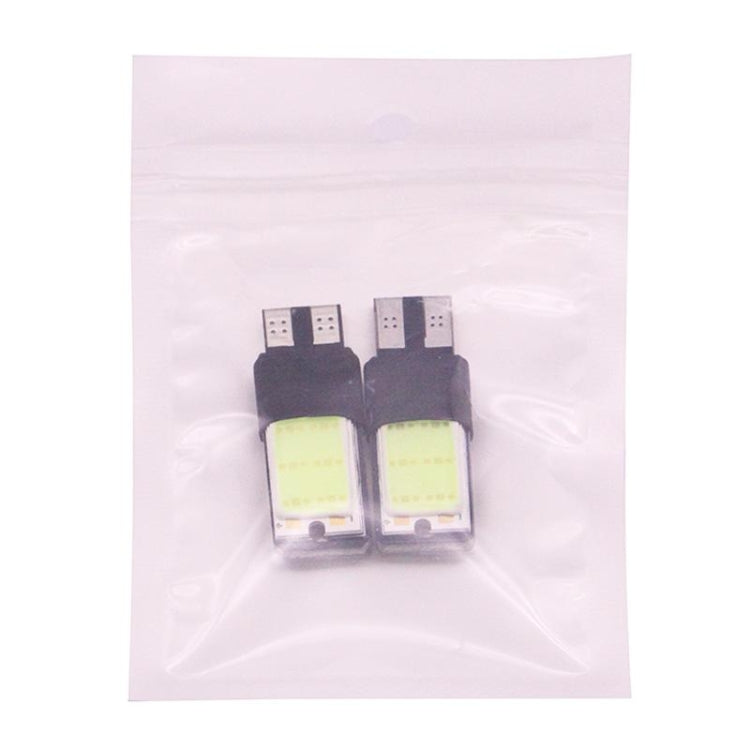 2 ชิ้น T10 3W 160-180LM 2 LED น้ำแข็งสีฟ้าซัง LED ถอดรหัสรถโคมไฟกวาดล้าง, DC12V, 2 LED COB LEDs, COB LEDs