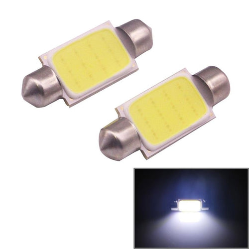 2 ชิ้น 39 มิลลิเมตร 1.5 วัตต์ 80LM แสงสีขาว 1 ซัง LED ป้ายทะเบียนไฟอ่านหนังสือ รถ หลอดไฟ, 39mm
