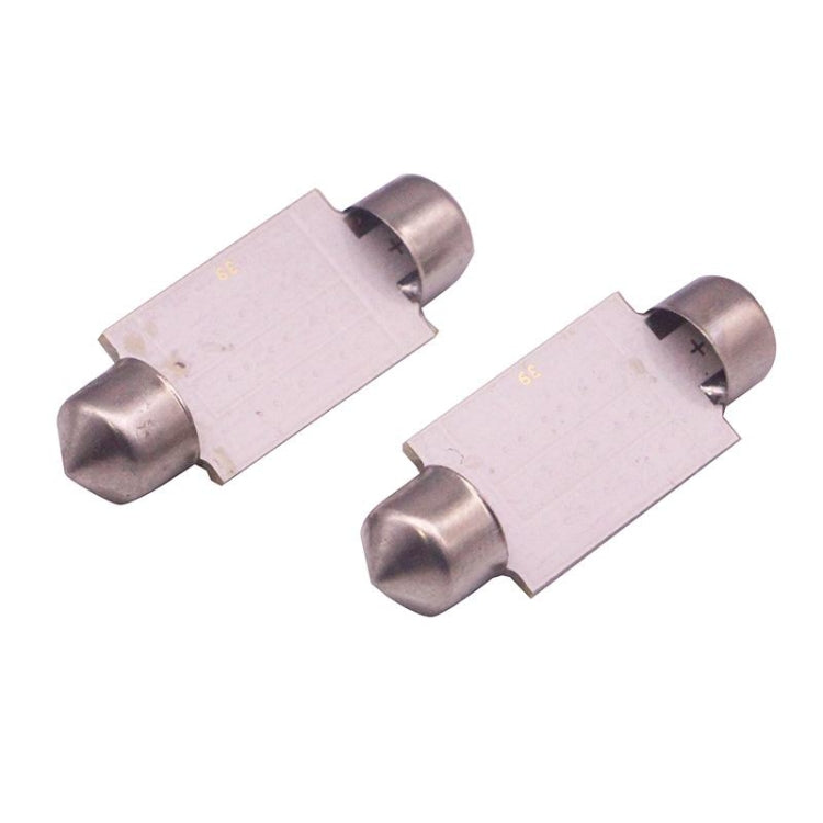 2 ชิ้น 39 มิลลิเมตร 1.5 วัตต์ 80LM แสงสีขาว 1 ซัง LED ป้ายทะเบียนไฟอ่านหนังสือ รถ หลอดไฟ, 39mm
