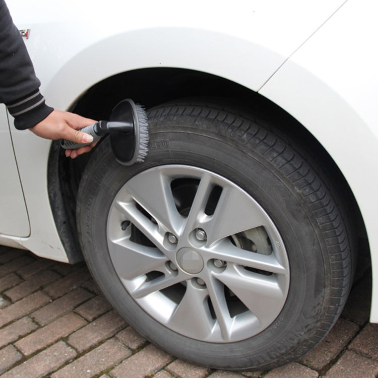 KANEED เครื่องมือล้างรถจักรยานยนต์รถยนต์ ยางรถ / แปรงล้างล้อพร้อมที่จับ, Car Wheel Brush