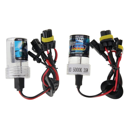 DC12V 35W H3 ไฟซีนอน HID ลำแสงเดี่ยว Super Vision ไฟหน้าแบบกันน้ำ อุณหภูมิสี: 6000K แพ็ค 2 ชิ้น, H3