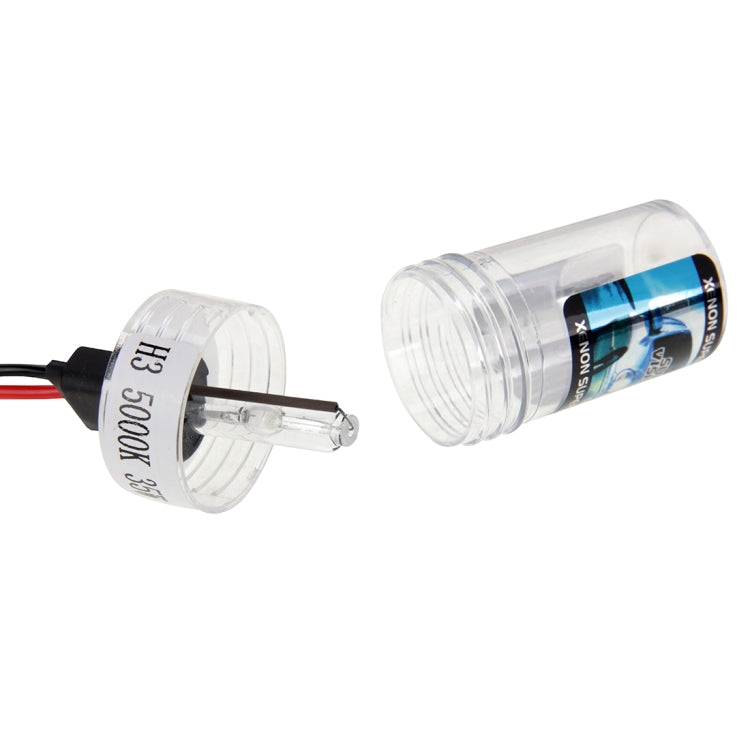 DC12V 35W H3 ไฟซีนอน HID ลำแสงเดี่ยว Super Vision ไฟหน้าแบบกันน้ำ อุณหภูมิสี: 6000K แพ็ค 2 ชิ้น, H3