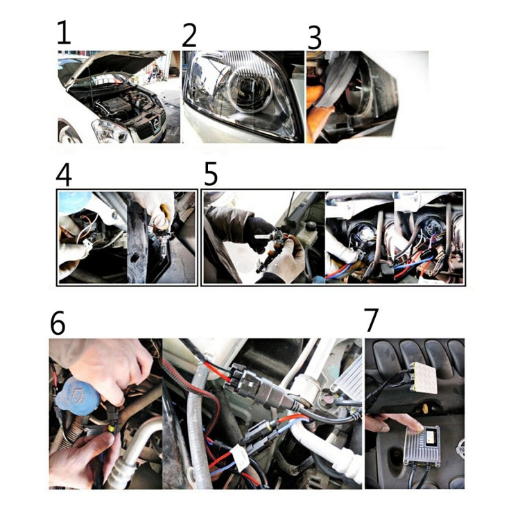 DC12V 35W H3 ไฟซีนอน HID ลำแสงเดี่ยว Super Vision ไฟหน้าแบบกันน้ำ อุณหภูมิสี: 6000K แพ็ค 2 ชิ้น, H3