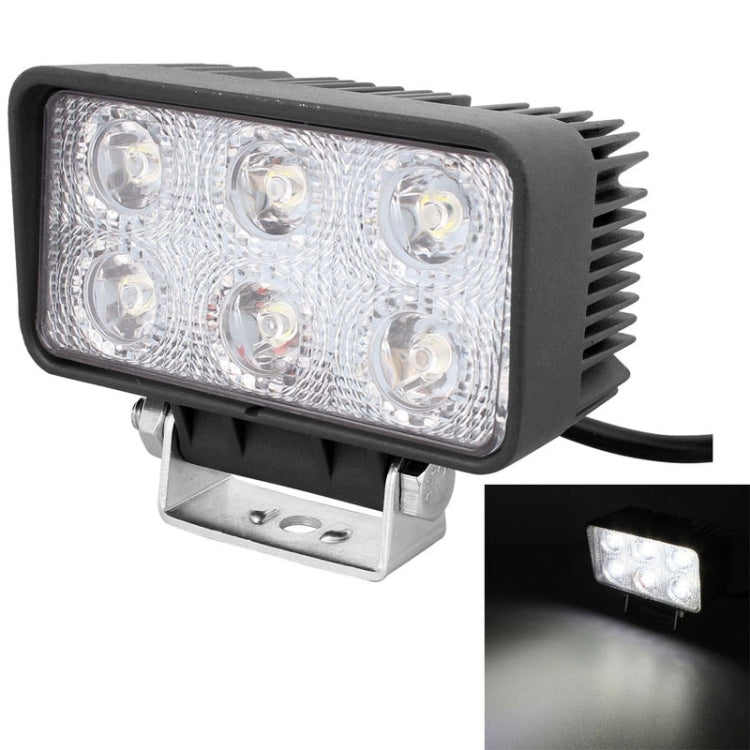LML-1518 18W 1260-1350LM Epistar 6 LED สีขาว 30 องศา Spot Beam ไฟ LED รถยนต์กันน้ำ IP67, DC 10-30V, Spot Light+18W 1350LM