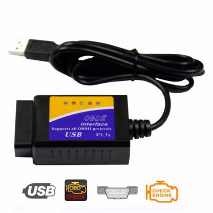 ELM327 อินเทอร์เฟซ USB V1.4 เครื่องมือสแกนเนอร์วินิจฉัยอัตโนมัติ OBDII, ELM327 V1.4