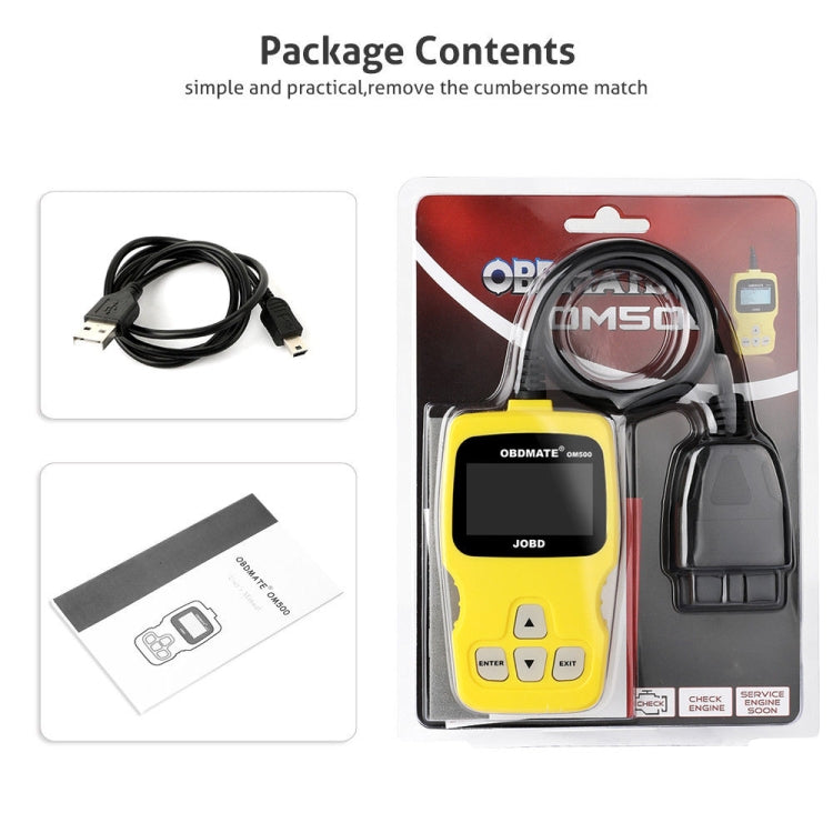 เครื่องอ่านโค้ด OBDMATE OM500 OBDII / EOBD / JOBD, OBDMATE