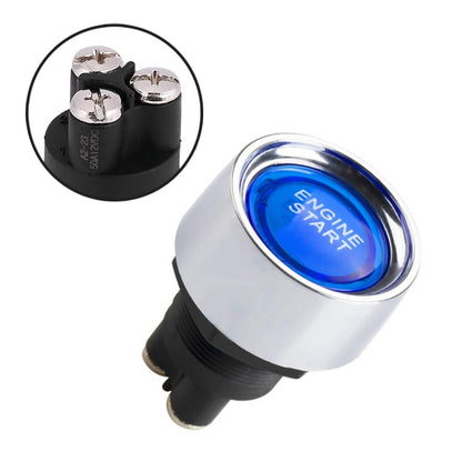 สวิตช์สตาร์ทเครื่องยนต์ Blue Light Push Start สำหรับ Racing Sport, DC 12V, DC 12V(Red)