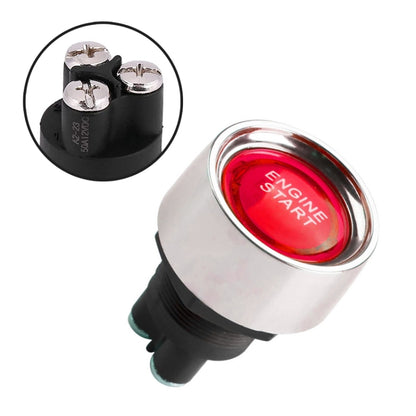 สวิตช์สตาร์ทเครื่องยนต์ Blue Light Push Start สำหรับ Racing Sport, DC 12V, DC 12V(Red)