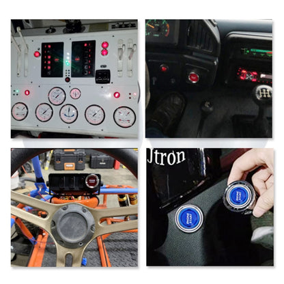 สวิตช์สตาร์ทเครื่องยนต์ Blue Light Push Start สำหรับ Racing Sport, DC 12V, DC 12V(Red)