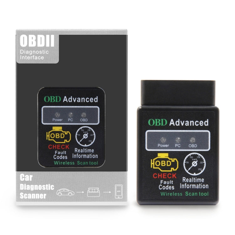 HH OBD ELM327 OBDII V1.5 บลูทูธเครื่องมือสแกนขั้นสูงไร้สายเครื่องมือวินิจฉัยความเร็วน้ำมันเชื้อเพลิง, ELM327