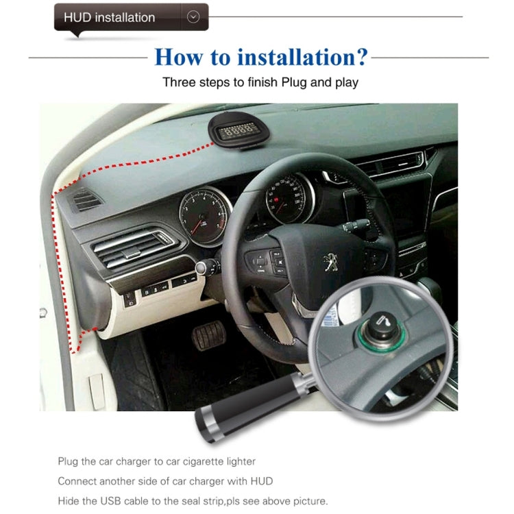 A1 2.0 นิ้วรถ GPS HUD Head Up Display ระบบรักษาความปลอดภัยที่ติดตั้งในยานพาหนะ, รองรับความเร็ว & เวลาจริง & ระดับความสูง & สัญญาณเตือนความเร็วสูง & เข็มทิศ & MPH & การนอนหลับอัตโนมัติ & KM และสัญญาณดาวเทียม, A1
