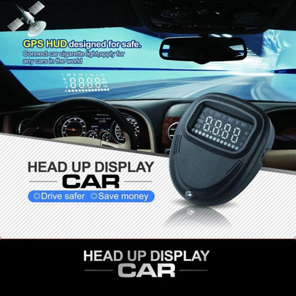 A1 2.0 นิ้วรถ GPS HUD Head Up Display ระบบรักษาความปลอดภัยที่ติดตั้งในยานพาหนะ, รองรับความเร็ว & เวลาจริง & ระดับความสูง & สัญญาณเตือนความเร็วสูง & เข็มทิศ & MPH & การนอนหลับอัตโนมัติ & KM และสัญญาณดาวเทียม, A1
