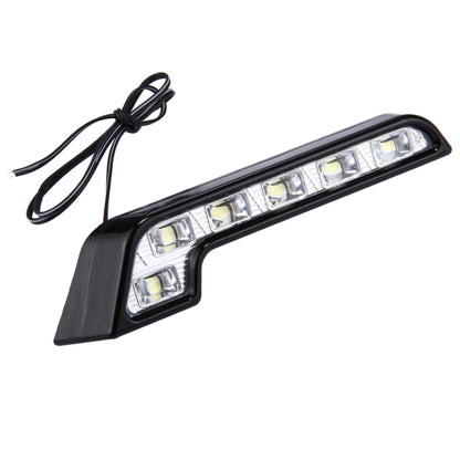 2 ชิ้นพลังงานสูงรถแสงสีขาว 6 SMD 5050 LED ไฟวิ่งกลางวันสำหรับรถยนต์