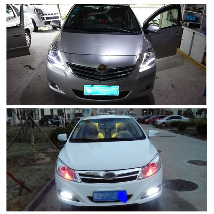 2 ชิ้นพลังงานสูงรถแสงสีขาว 6 SMD 5050 LED ไฟวิ่งกลางวันสำหรับรถยนต์