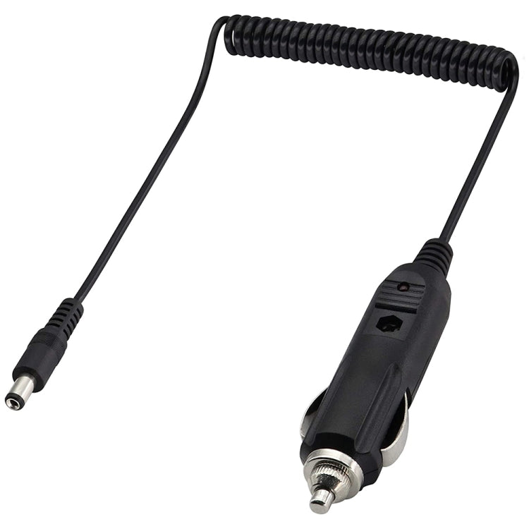 2A 5.5 x 2.1 มม. ปลั๊กอะแดปเตอร์จ่ายไฟ DC ปลั๊กสายไฟขดที่ชาร์จแบตในรถ, ความยาว: 40-140 ซม., 5.5 x 2.1mm