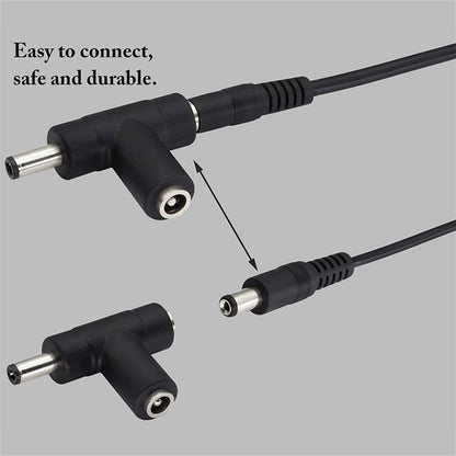 2A 5.5 x 2.1 มม. ปลั๊กอะแดปเตอร์จ่ายไฟ DC ปลั๊กสายไฟขดที่ชาร์จแบตในรถ, ความยาว: 40-140 ซม., 5.5 x 2.1mm