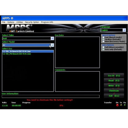 MPPS V16.1.02 ECU Chip Tuningเครื่องมือวินิจฉัยมืออาชีพสำหรับEDC15 / EDC16 / EDC17 Inkl CHECKSUM Read & Writeหน่วยความจำ, Diagnostic Tool