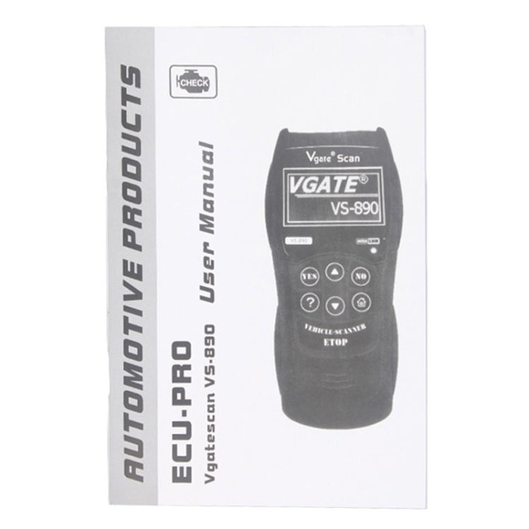 เครื่องมือสแกนรหัสวินิจฉัยมืออาชีพ Vgate VS890 รองรับหลายภาษา, VS890