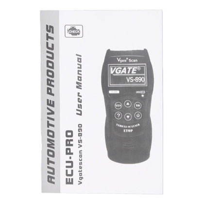 เครื่องมือสแกนรหัสวินิจฉัยมืออาชีพ Vgate VS890 รองรับหลายภาษา, VS890