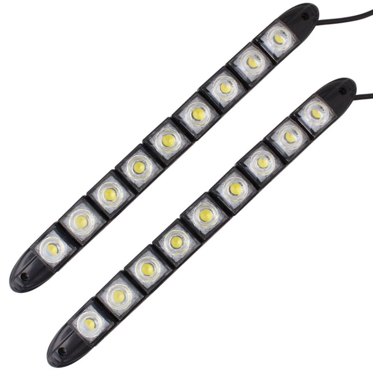 2 ชิ้น 4.5 วัตต์ 9 LED SMD 5050 งูแบบยืดหยุ่น LED รถไฟวิ่งกลางวัน, DC 12V, 4.5W
