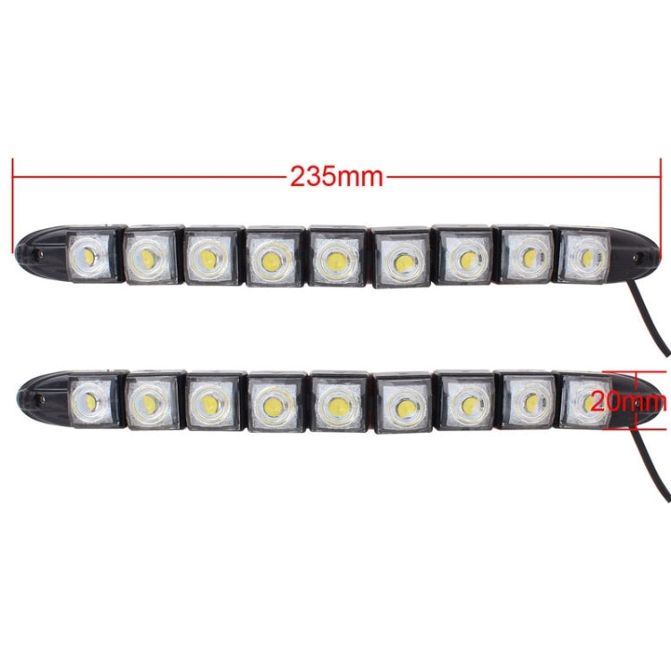 2 ชิ้น 4.5 วัตต์ 9 LED SMD 5050 งูแบบยืดหยุ่น LED รถไฟวิ่งกลางวัน, DC 12V, 4.5W