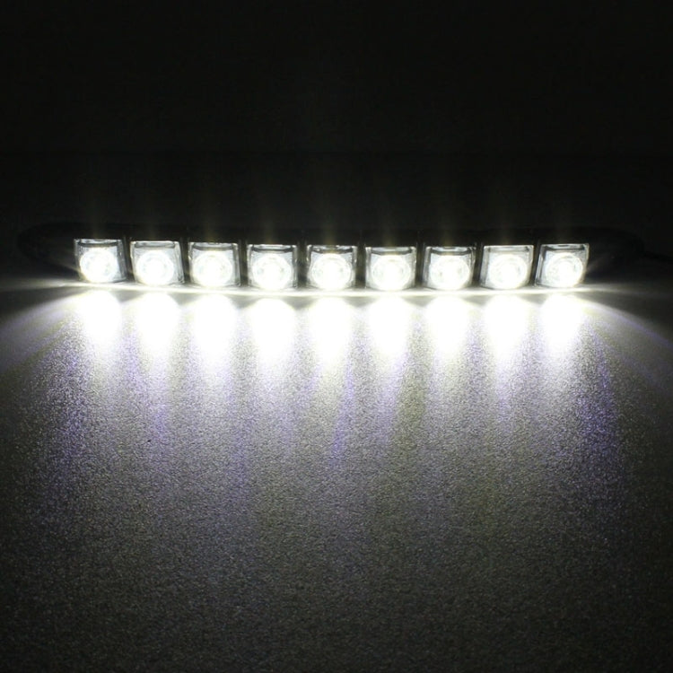 2 ชิ้น 4.5 วัตต์ 9 LED SMD 5050 งูแบบยืดหยุ่น LED รถไฟวิ่งกลางวัน, DC 12V, 4.5W