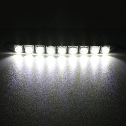 2 ชิ้น 4.5 วัตต์ 9 LED SMD 5050 งูแบบยืดหยุ่น LED รถไฟวิ่งกลางวัน, DC 12V, 4.5W