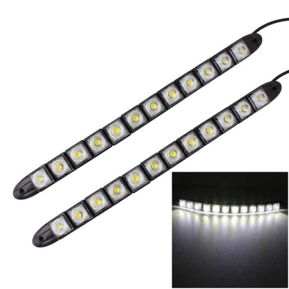2 ชิ้น 6 วัตต์ 12 LED SMD 5050 งูยืดหยุ่น LED รถไฟวิ่งกลางวัน, DC 12V, 6W