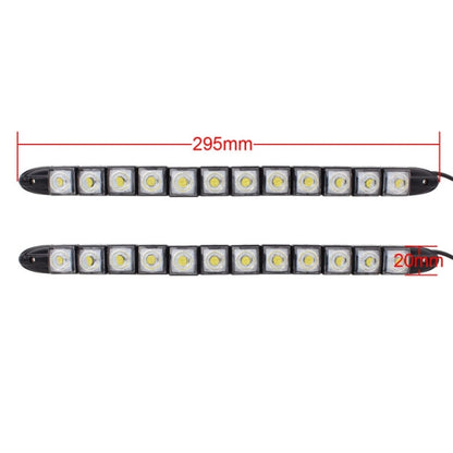 2 ชิ้น 6 วัตต์ 12 LED SMD 5050 งูยืดหยุ่น LED รถไฟวิ่งกลางวัน, DC 12V, 6W