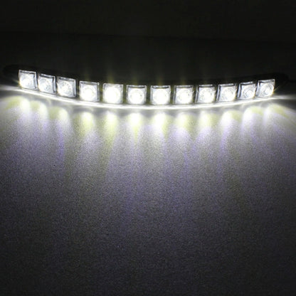 2 ชิ้น 6 วัตต์ 12 LED SMD 5050 งูยืดหยุ่น LED รถไฟวิ่งกลางวัน, DC 12V, 6W