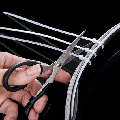 500 ชิ้น 3x150 มิลลิเมตร Self-Locking Nylon Cable Wire Zip Ties, 3mm x 150mm White