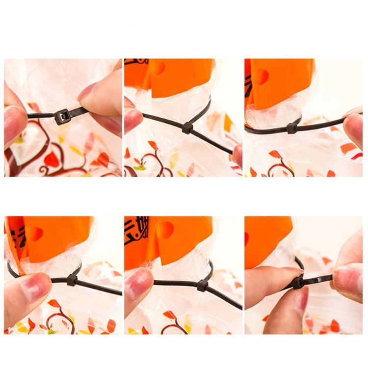 1000 ชิ้น Self-Locking Nylon Cable ลวด Zip Ties (ขนาด: 3 x 100 มม.), 1000 PCS 3 x 100mm