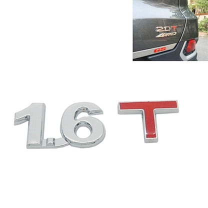 3D Universal Decal โลหะโครเมี่ยมรถป้ายสัญลักษณ์สติ๊กเกอร์รถพ่วงแก๊ส Displacement Identification, ขนาด: 8.5x2.5 ซม., 1.6T, 1.8T, 2.0T, 2.5T, 2.8T, 3.0T