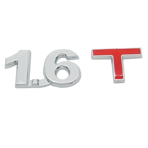 3D Universal Decal โลหะโครเมี่ยมรถป้ายสัญลักษณ์สติ๊กเกอร์รถพ่วงแก๊ส Displacement Identification, ขนาด: 8.5x2.5 ซม., 1.6T, 1.8T, 2.0T, 2.5T, 2.8T, 3.0T