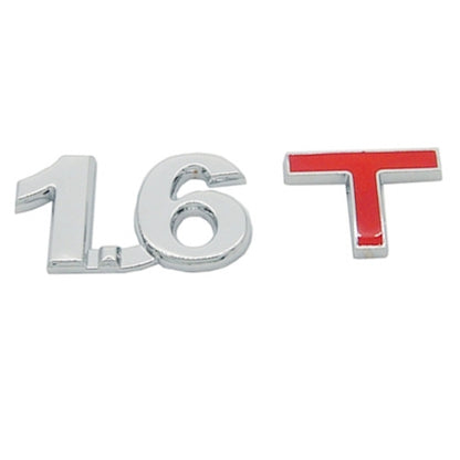 3D Universal Decal โลหะโครเมี่ยมรถป้ายสัญลักษณ์สติ๊กเกอร์รถพ่วงแก๊ส Displacement Identification, ขนาด: 8.5x2.5 ซม., 1.6T, 1.8T, 2.0T, 2.5T, 2.8T, 3.0T