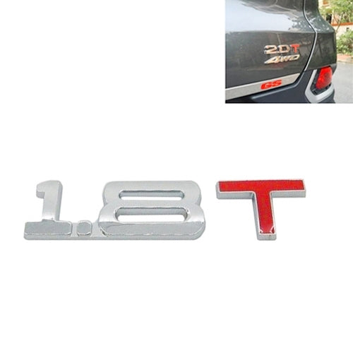 3D Universal Decal โลหะโครเมี่ยมรถป้ายสัญลักษณ์สติ๊กเกอร์รถพ่วงแก๊ส Displacement Identification, ขนาด: 8.5x2.5 ซม., 1.6T, 1.8T, 2.0T, 2.5T, 2.8T, 3.0T