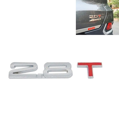 3D Universal Decal โลหะโครเมี่ยมรถป้ายสัญลักษณ์สติ๊กเกอร์รถพ่วงแก๊ส Displacement Identification, ขนาด: 8.5x2.5 ซม., 1.6T, 1.8T, 2.0T, 2.5T, 2.8T, 3.0T