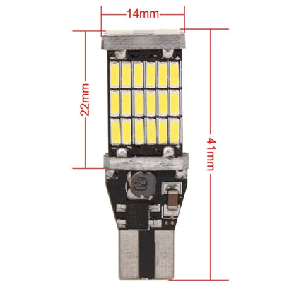 2 ชิ้น T15 W16W 9 วัตต์ 450LM แสงสีขาว 45 LED 4014 SMD ไฟเบรกรถย้อนกลับโคมไฟที่จอดรถหลอดไฟ, DC 12 โวลต์, T15